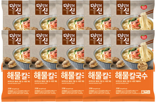 동원 면발의신 해물칼국수 236g, 10개