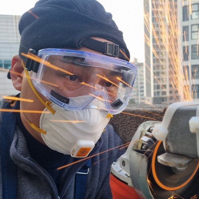 메디플러스 밴드형 안전고글 산업용 보안경 김서림방지고글 SP_0410G, 투명, 1개