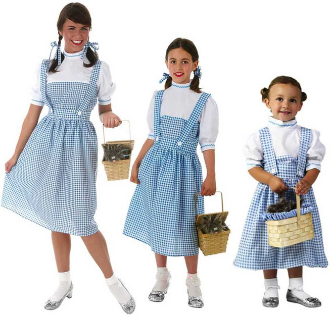 할로윈 도로시 드레스 코스튬 의상 여자 성인 아동, 1개, 유아 2T