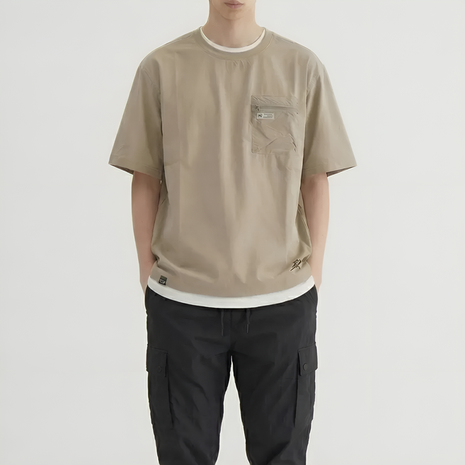 네파 반팔 티셔츠 반팔티 오버핏 라운드 루즈핏 우븐 남자