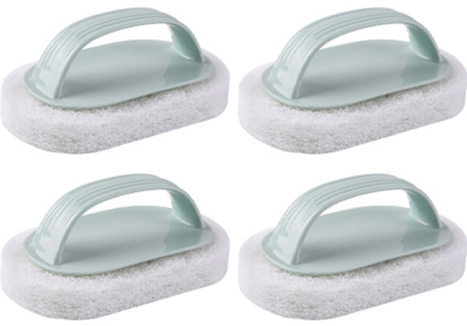 좋은양품 욕실청소 스펀지 브러쉬, 블루, 4개