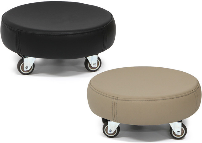 뷰티 고급형 바닥작업의자 (숏) 바퀴달린 이동식 낮은의자, 1개, (숏)블랙