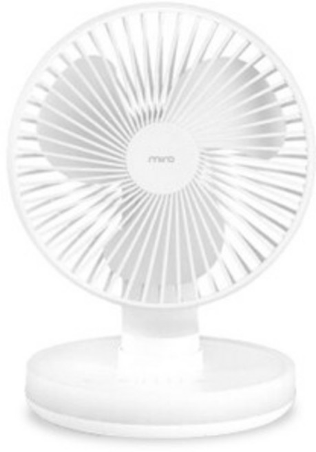 미로 탁상용 회전 조명 선풍기 MTF03 (화이트)