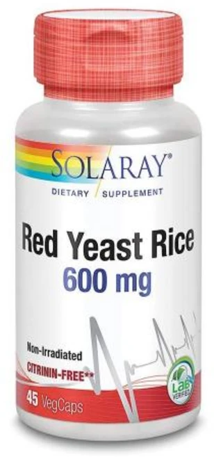 솔라레이 홍국 쌀 추출물 600mg 식물성캡슐 45정, 1개 - 쿠팡