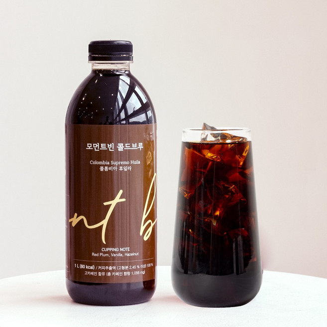 (모먼트빈) 콜드브루 더치커피 원액 1L 콜롬비아 후일라 커피원액, 콜롬비아 수프리모, 1개, 1개입