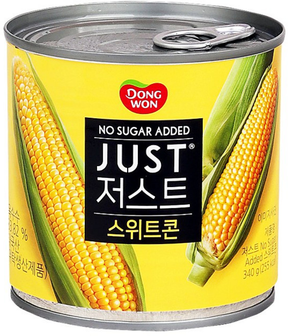 동원 JUST 노슈가 스위트콘, 340g, 1개