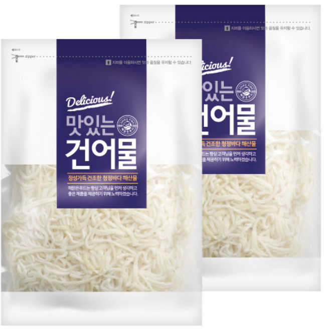 해맑은푸드 백진미채, 500g, 2개