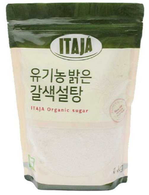 이타자 유기농 밝은 갈색설탕, 1kg, 4개