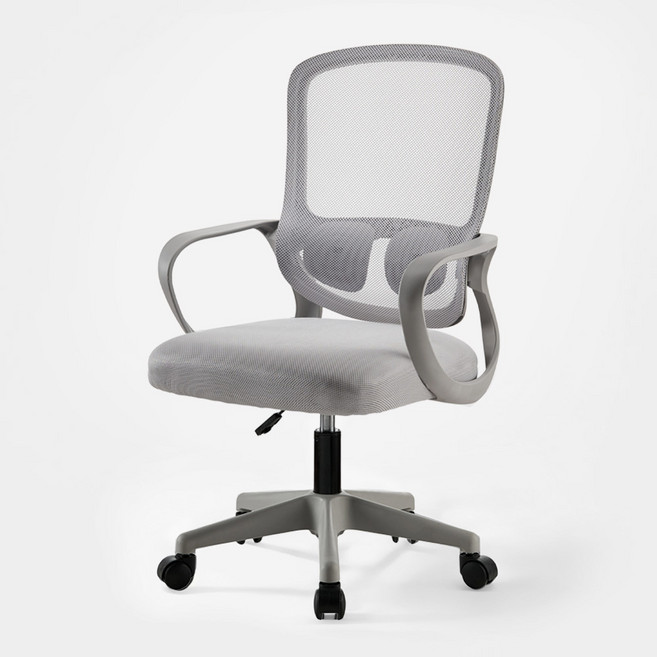 HOMEY NEST 사무용 컴퓨터 메쉬의자 고하중 틸팅가능 허리보호 공부용 회의용 사무실 HN-OC8106, 틸팅미구성, 그레이