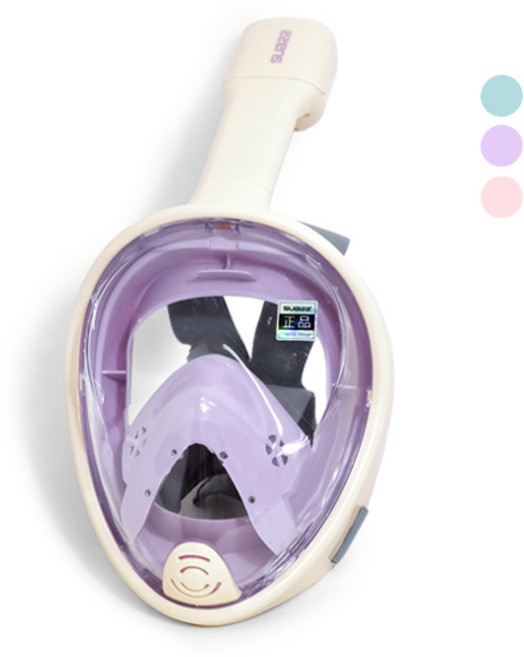 SUB22 아동용 어린이 스노클링 풀페이스 물놀이 마스크, 퍼플
