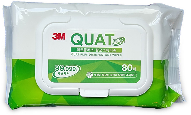 3M 쿼트플러스살균티슈 80매, 1개