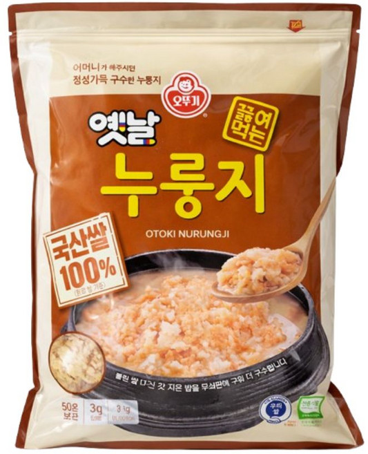오뚜기 옛날 구수한 끓여먹는 누릉지, 3kg, 1개