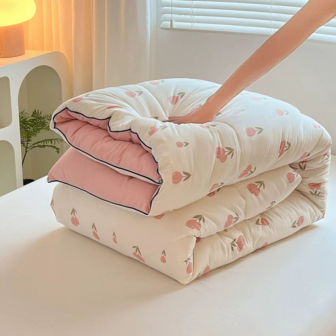 봄차렵 가벼운 부드러운 포근 양면 예쁜 봄차렵이불 투톤