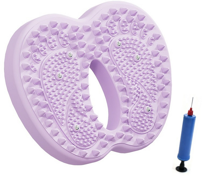 천국의계단 지압 에어 스텝퍼 무소음 가정용 다이어트 스텝밀 홈트 운동기구 [에어펌프 증정], 보라색