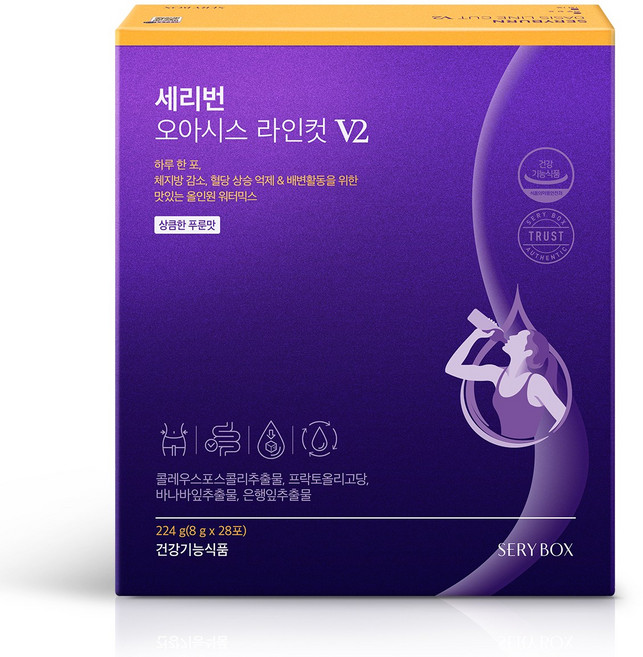 세리박스 세리번 오아시스 라인컷 V2 푸룬맛 28포, 224g, 1개