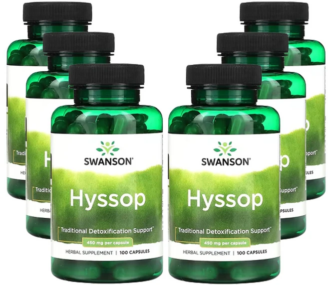 스완슨 히솝 450mg 100캡슐, 100정, 6개 - 쿠팡