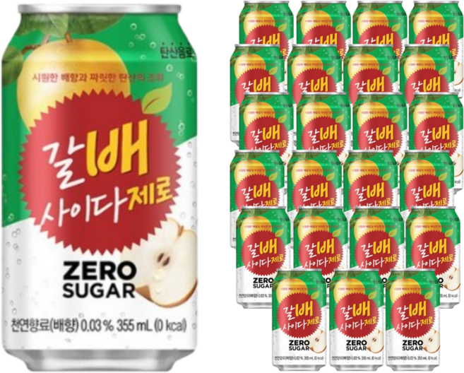갈배사이다 제로, 355ml, 24개