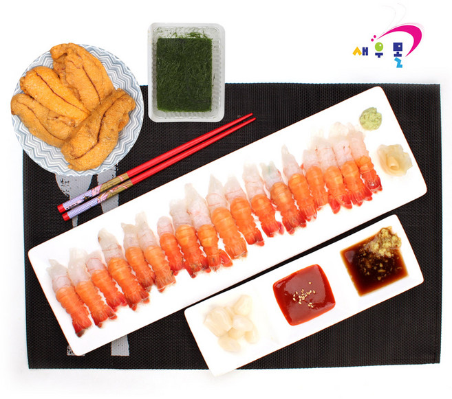 새우몰 녹진한 오마카세 딱새우회125g 우니100g 감태 생와사비 회간장 초대리 딱새우니, 1세트