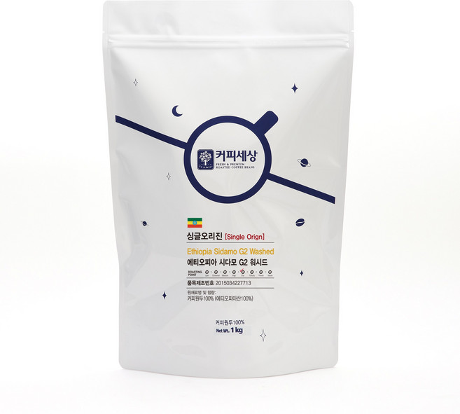 커피세상 원두 에티오피아 시다모 G2 워시드, 1kg, 1개, 홀빈(분쇄안함), 1.홀빈 (분쇄안함)