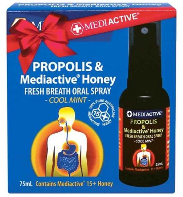 (호주직배) 메디액티브 프로폴리스 허니 스프레이l 25ml 3개입 Mediactive Propolis & Honey Spray 25ml 3pack, 1개