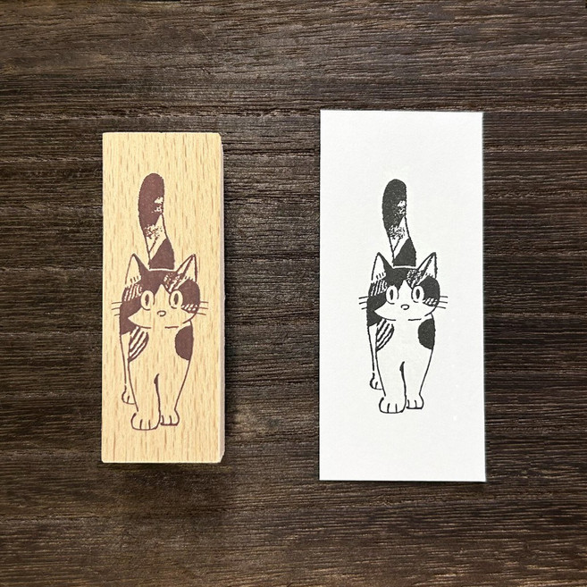 ARTE 貓咪系列 木製印章, 1個, 三花貓