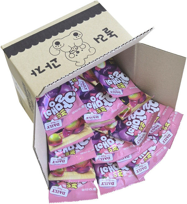 [놀러과자] 오리온 포도알맹이 대용량 개별포장, 36g, 50개