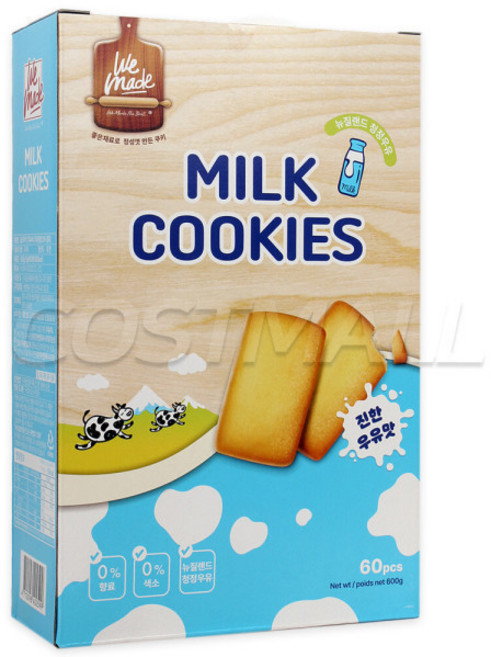 위메이드 밀크쿠키 600g (10g x 60개) 간식 우유쿠키 코스트코, 1개