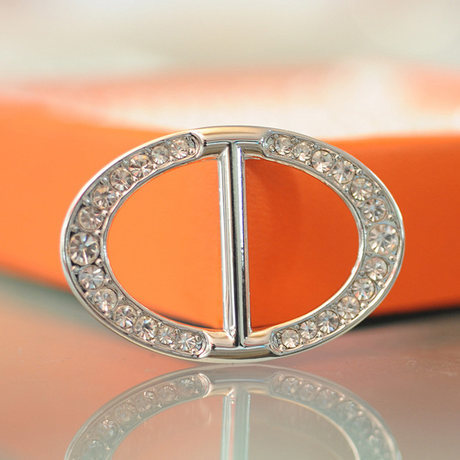 미즈코스 반달 큐빅 스카프링 버클 스카프 고리 홀더 클립 장식