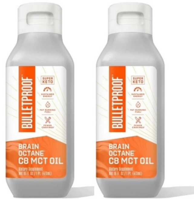 Bulletproof 브레인 옥탄 프리미엄 Non GMO C8 MCT 오일 16온스X2팩, 473ml, 2개 - 쿠팡