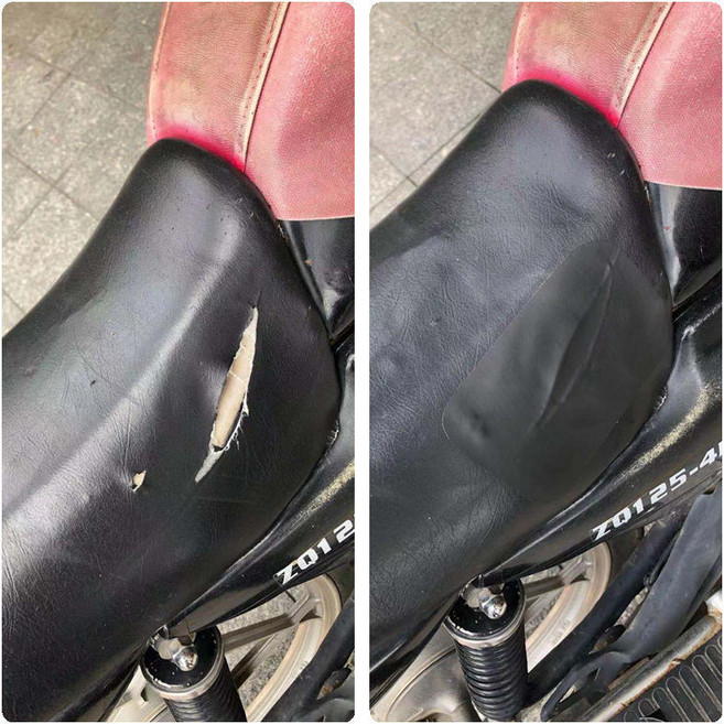 皮革修補貼片，沙發/汽車內飾/電動車座適用，修補破損洞口, 透明10cm*18cm兩片裝 霧面