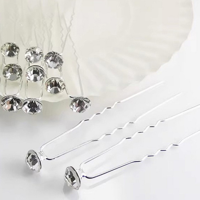 10개/20개 세트 큐빅U핀 큐빅비녀 올림머리비녀 혼주뒤꽂이 패션비녀 진주비녀 유자비녀 오니핀 업스타일비녀 유자핀 셋팅핀