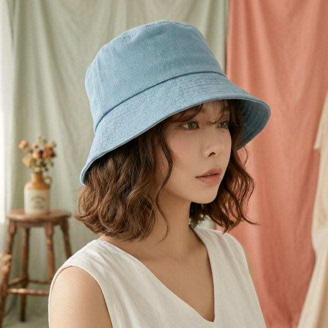 라베사 데님 버킷햇 벙거지 모자 햇빛 자외선 차단
