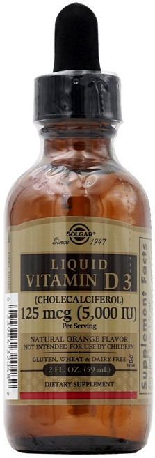 솔가 리퀴드 비타민 D3 5000IU, 59ml, 1개
