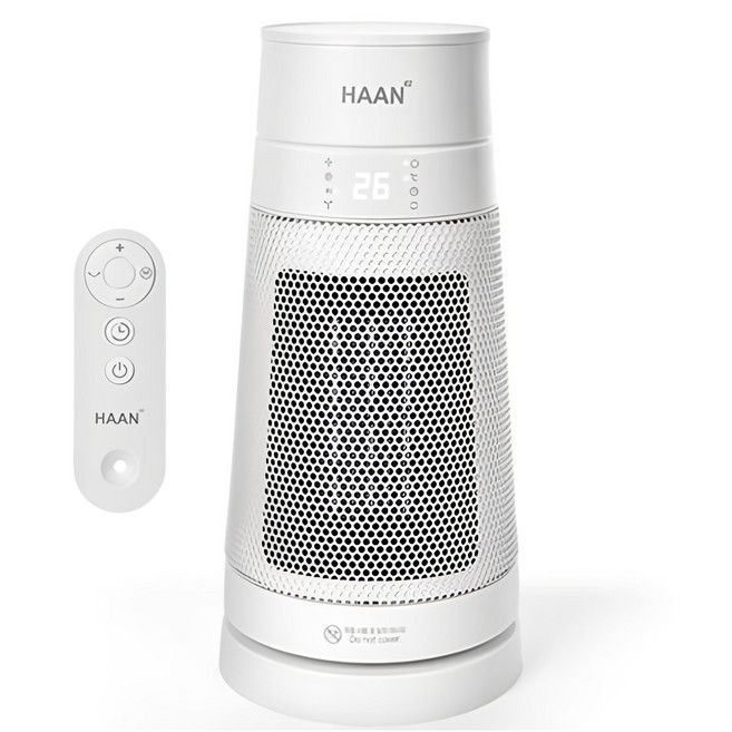 한경희생활과학 가정용 리모컨형 PTC 전기 온풍기 히터팬, HAAN-P19000, 화이트