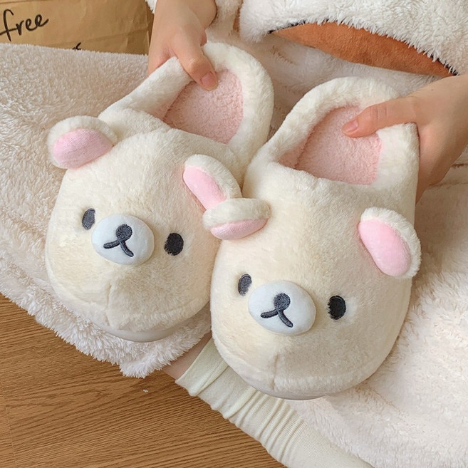 귀엽다 리락쿠마 슬리퍼 귀여운 캐릭터 곰돌이 룸슈즈 270까지 기프트