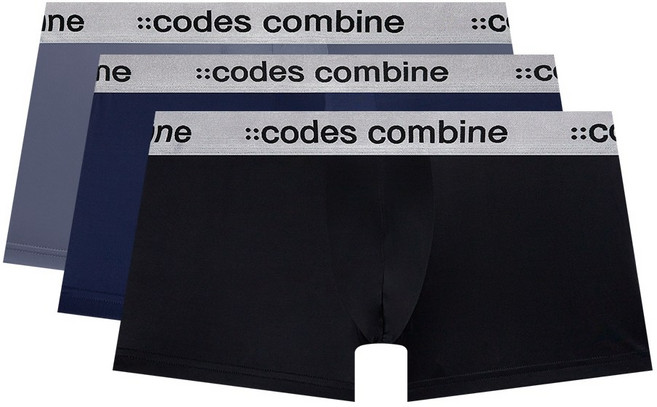 코데즈컴바인이너웨어 베이직 컬러 남성 드로즈 3PACK 챠콜+네이비+블랙