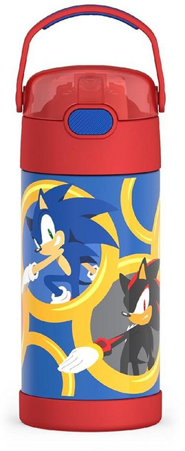 THERMOS FUNTAINER 355ml(12온스) 스테인리스 스틸 진공 단열 물병 뚜껑 포함 미니 마우스 304477, Sonic the Hedgehog