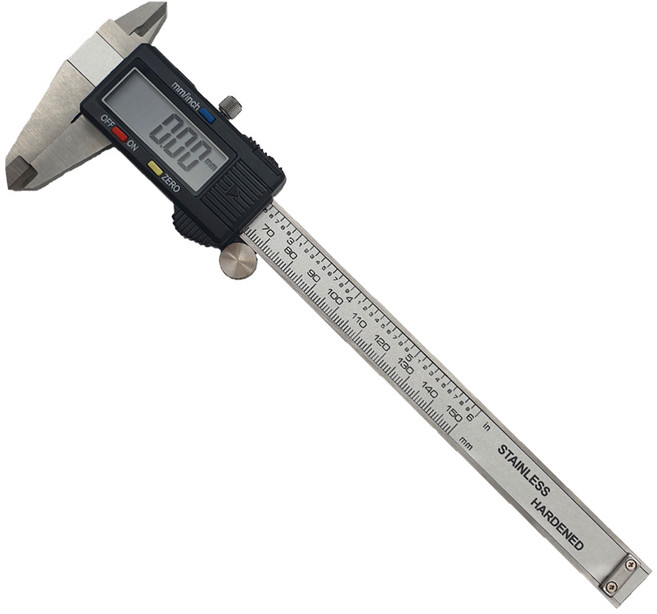 제나 디지털 버니어 캘리퍼스(블랙) 150mm HL-050 스틸 노기스, 1개