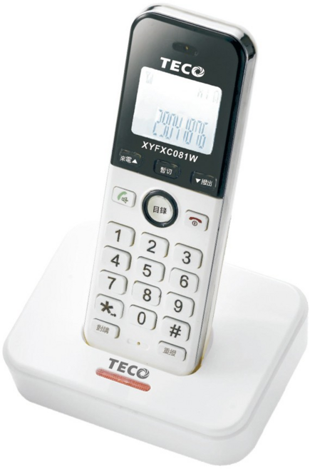 TECO 東元 2.4G 數位無線子母電話機 XYFXC081W, 加購子機組