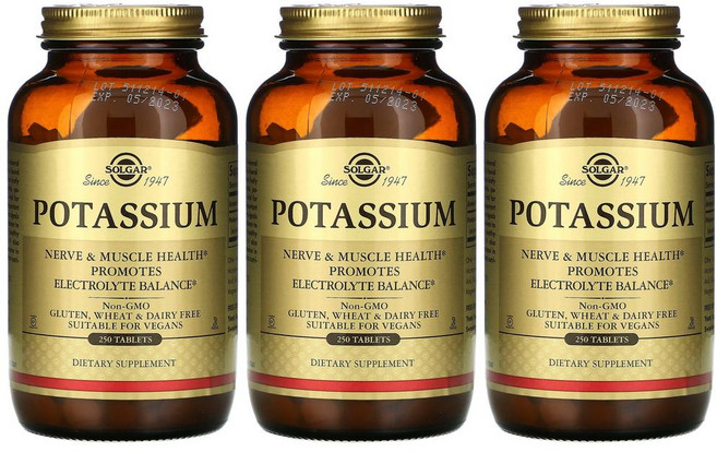 [2+1] Solgar 솔가 칼륨 250정 Potassium 포타슘 솔땡 고약사 약들약 3개