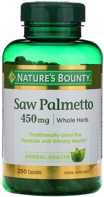 Natures Bounty 네이처 바운티 쏘팔메토 450mg 250캡슐 2팩, 1개, 250정 - 쿠팡