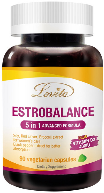 Lovita 愛維他 Estrobalance 大豆萃取物異黃酮複方素食膠囊, 1個, 90顆