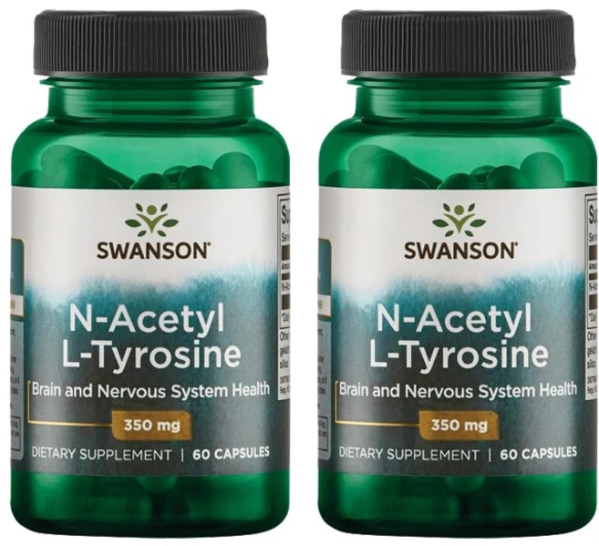 스완슨 N-에이스틸 L-타이로신 350mg 캡슐, 60정, 2개, 60정 - 쿠팡