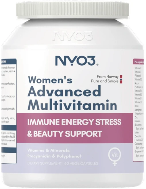 NYO3 우먼 어드밴스드 멀티비타민 베지터블 캡슐, 1개, 60정 - 쿠팡