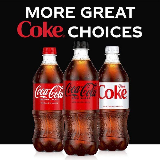 코카-콜라 제로 슈거 - 591밀리리터 병 Coca-Cola Zero Sugar - 20 fl oz Bottle, 591ml