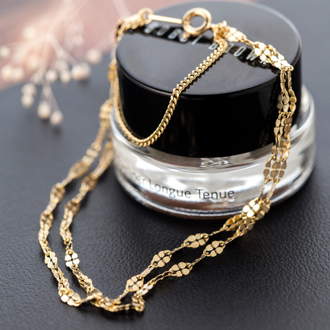 준주얼리 전체 14K/18K 샤인럭키 대 두줄 팔찌