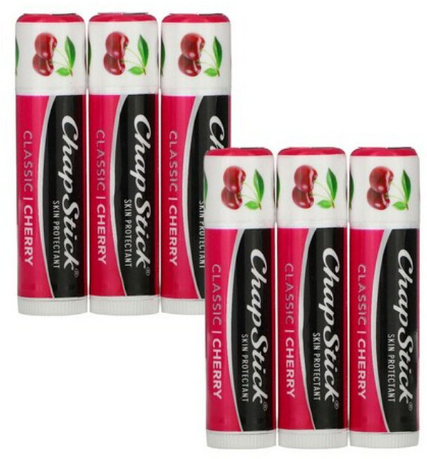 챕스틱 립 케어 스킨 프로텍턴트 클래식 4g, Cherry, 6개