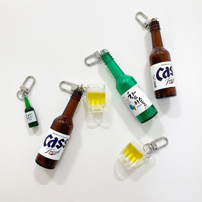 소주 맥주 키링 술키링 맥주잔키홀더 애주가 주당을 위한 키링, 맥주+맥주컵, 1개