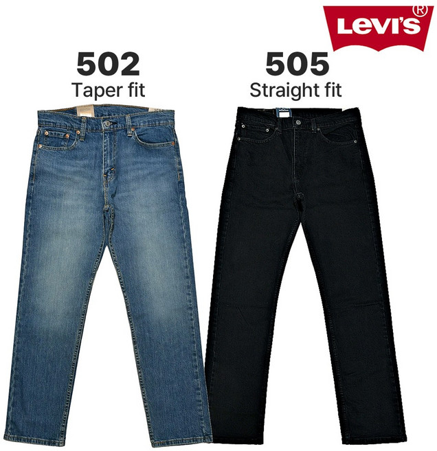 리바이스 남자 청바지 502 테이퍼드진 505 스트레이트진