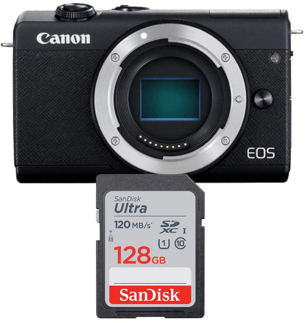 캐논 EOS M200 미러리스 카메라 메모리카드 샌디스크 울트라SD 128GB
